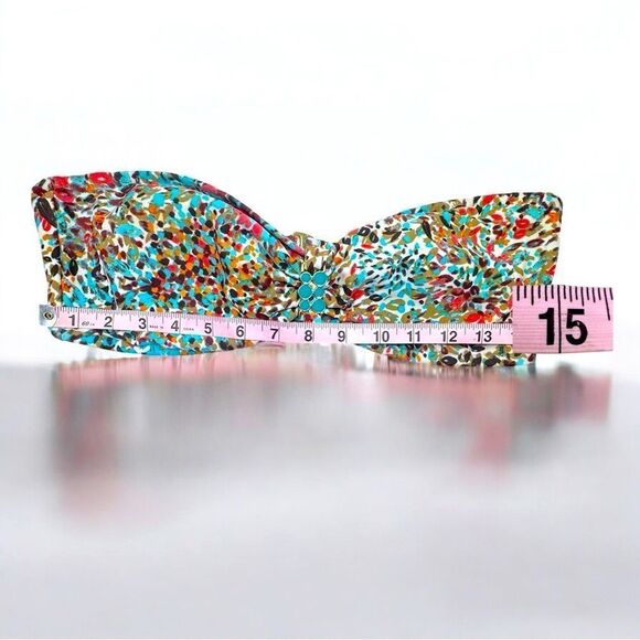 Mossimo Swimwear l Multi-color Bikini Top l Gold & Turquoise Hardware l XL l EUC - Picture 5 of 10